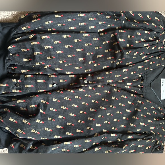 Zara Lipstick Pattern Bodysuit - Picture 4 of 7